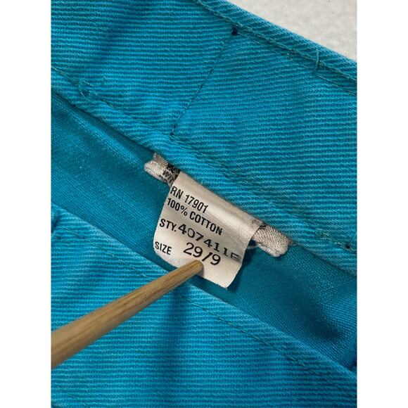 Vtg 80's Rocky Mountain Turquoise Bareback Western Pants Size 29/9 - 26" actual - Picture 10 of 11